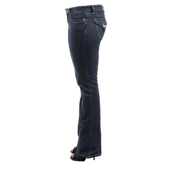 Boston Jean Woman 27 Company Rhinestone Low-rise Skinny Stretch Denim Boot Cut - Picture 9 of 14